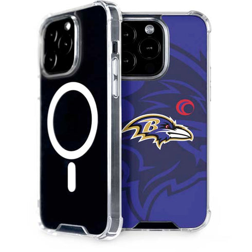 NFL Baltimore Ravens Double Vision iPhone 15 Pro MagSafe Case